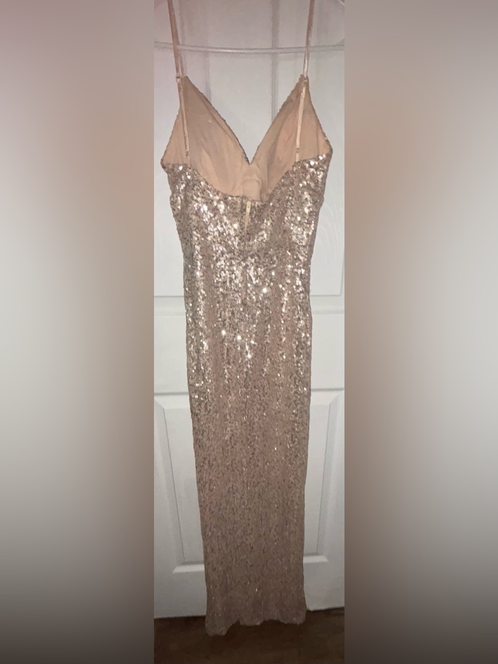 B. Smart Sequin Maxi Dress in Gold Sparkle - Picture 2 of 3
